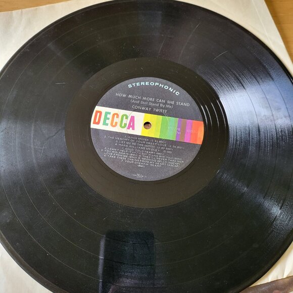 CONWAY TWITTY How Much More Can She Take LP Vinyl Decca Record 1971 DL 75276 LP2 - Picture 4 of 10